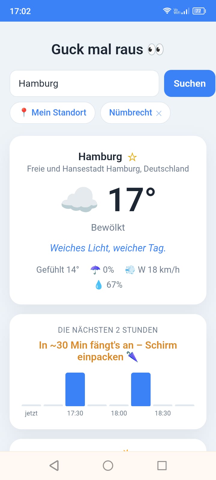 Wetter-App Guck mal raus